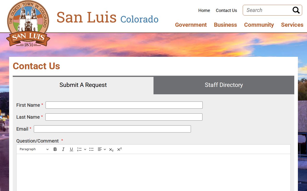 San Luis route for a Costilla County municipal warrant check